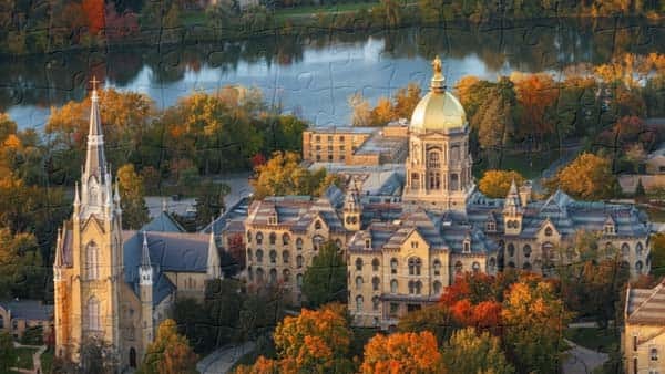 Notre Dame campus during fall.