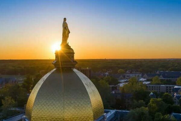 The Golden Dome with the sun in the background