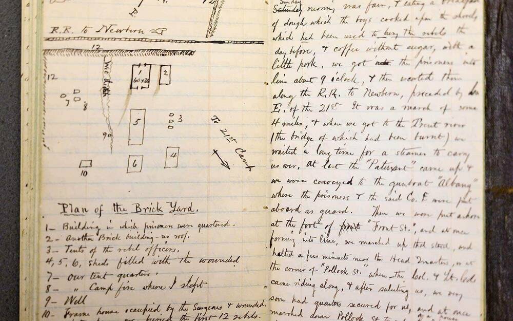 A handwritten Civil War diary.