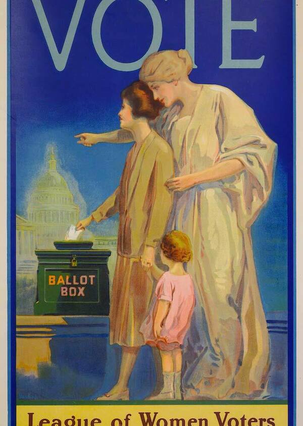 1920 poster celebrating Women’s Suffrage.