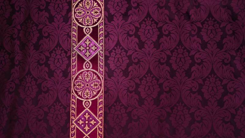 Detail of Ash Wednesday Mass chasuble.