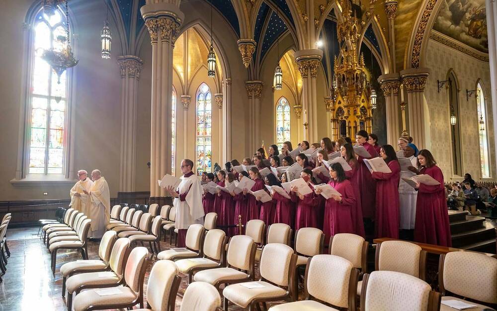 A choir in the Basilica of the Sacred Heart.